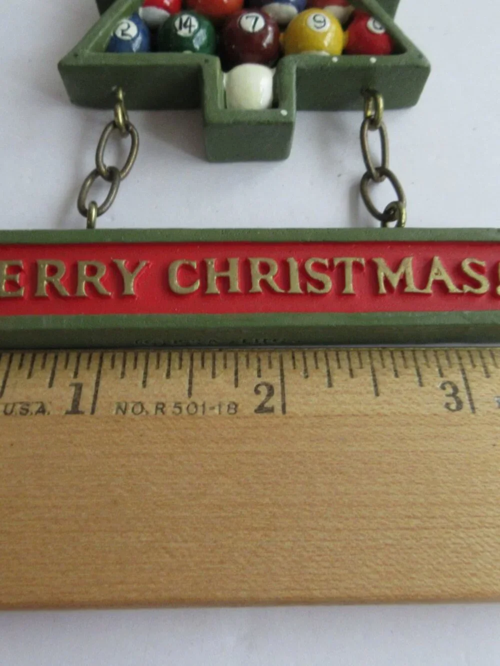 Kurt Adler Billiard Pool Ornament Decoration Pool Balls 4-1/2